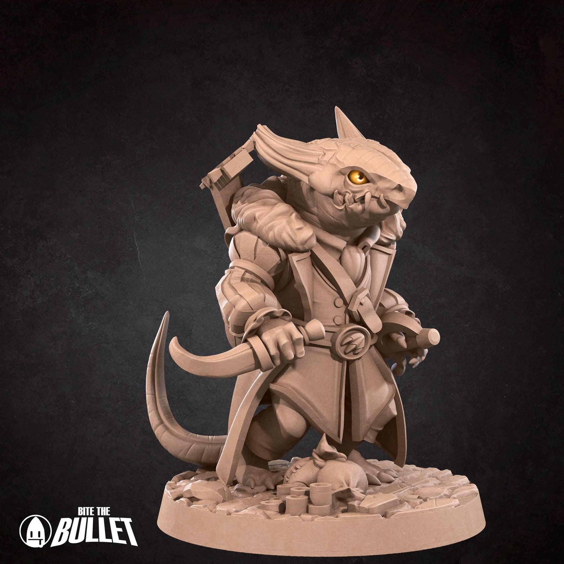 Kobold Minstrel Miniature | Tabletop RPG Miniature | Bite the Bullet | Roleplaying 3D Printed Fantasy Mini - 3DPrintDen