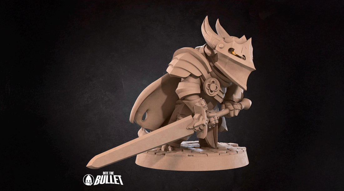 Kobold Paladin Miniature | Tabletop RPG Miniature | Bite the Bullet | Roleplaying 3D Printed Fantasy Mini - 3DPrintDen