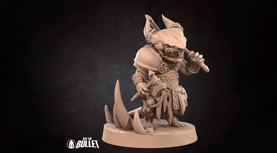 Kobold Raider Miniature | Tabletop RPG Miniature | Bite the Bullet | Roleplaying 3D Printed Fantasy Mini - 3DPrintDen