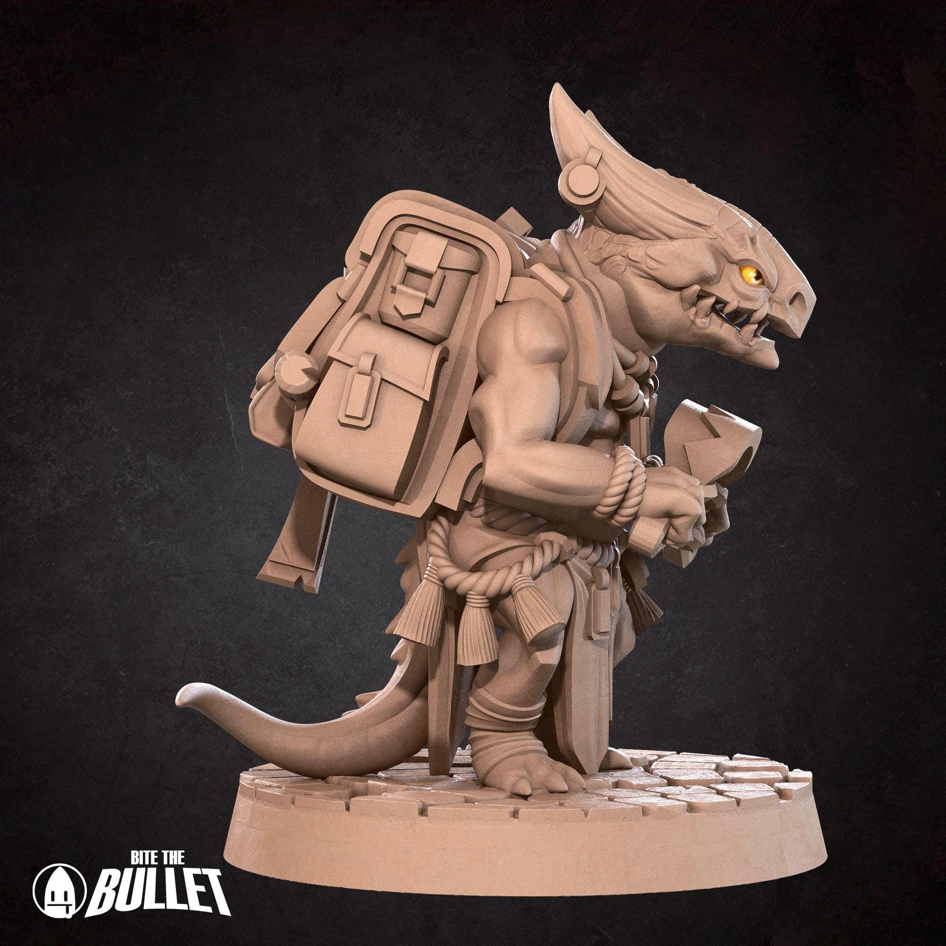 Kobold Trapper Miniature | Tabletop RPG Miniature | Bite the Bullet | Roleplaying 3D Printed Fantasy Mini - 3DPrintDen