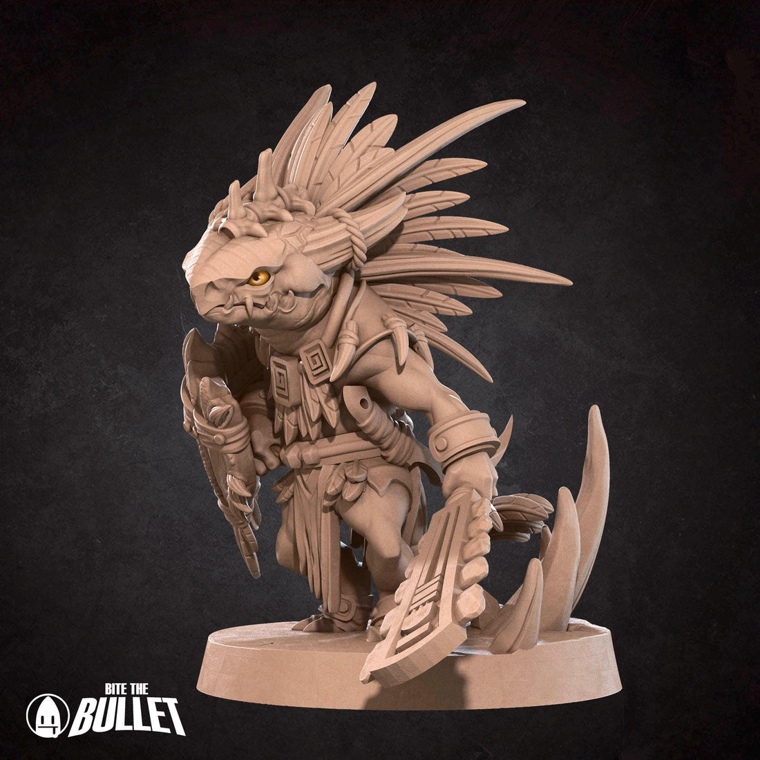Tribal Kobold Miniature | Tabletop RPG Miniature | Bite the Bullet | Roleplaying 3D Printed Fantasy Mini - 3DPrintDen