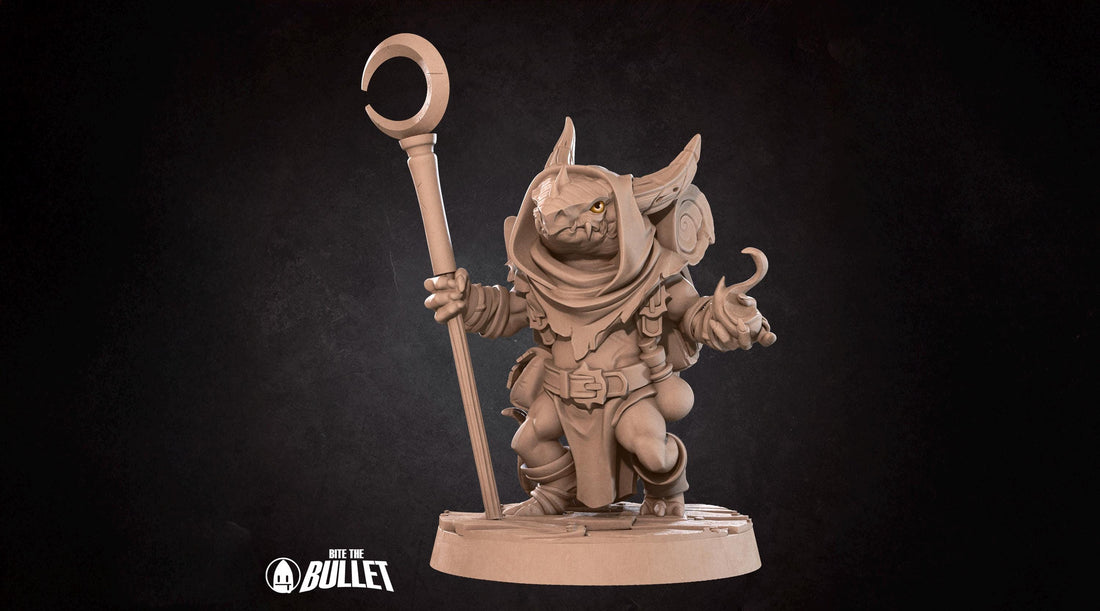 Kobold Wizard Miniature | Tabletop RPG Miniature | Bite the Bullet | Roleplaying 3D Printed Fantasy Mini - 3DPrintDen