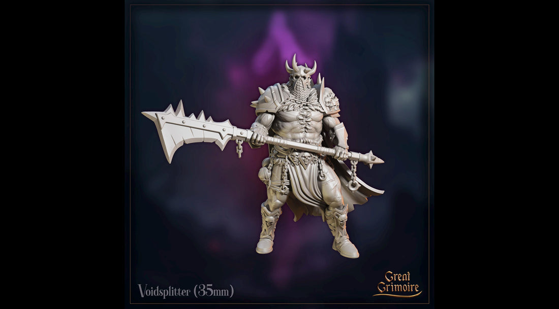 Voidsplitter Miniature | Tabletop RPG Miniature | Great Grimoire | Roleplaying 3D Printed Fantasy Mini - 3DPrintDen