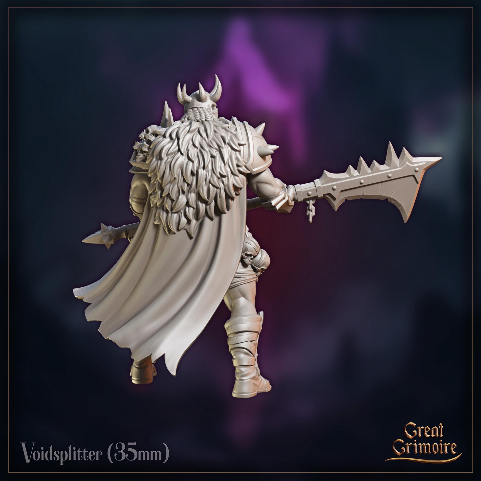 Voidsplitter Miniature | Tabletop RPG Miniature | Great Grimoire | Roleplaying 3D Printed Fantasy Mini - 3DPrintDen