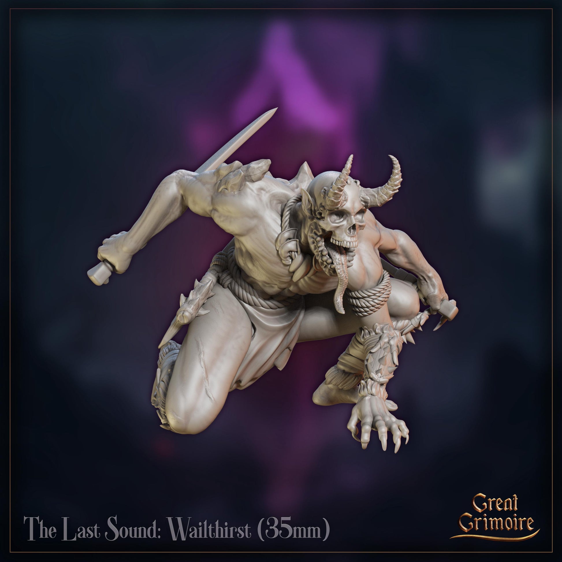 The Last Sound Miniature | Tabletop RPG Miniature | Great Grimoire | Roleplaying 3D Printed Fantasy Mini - 3DPrintDen