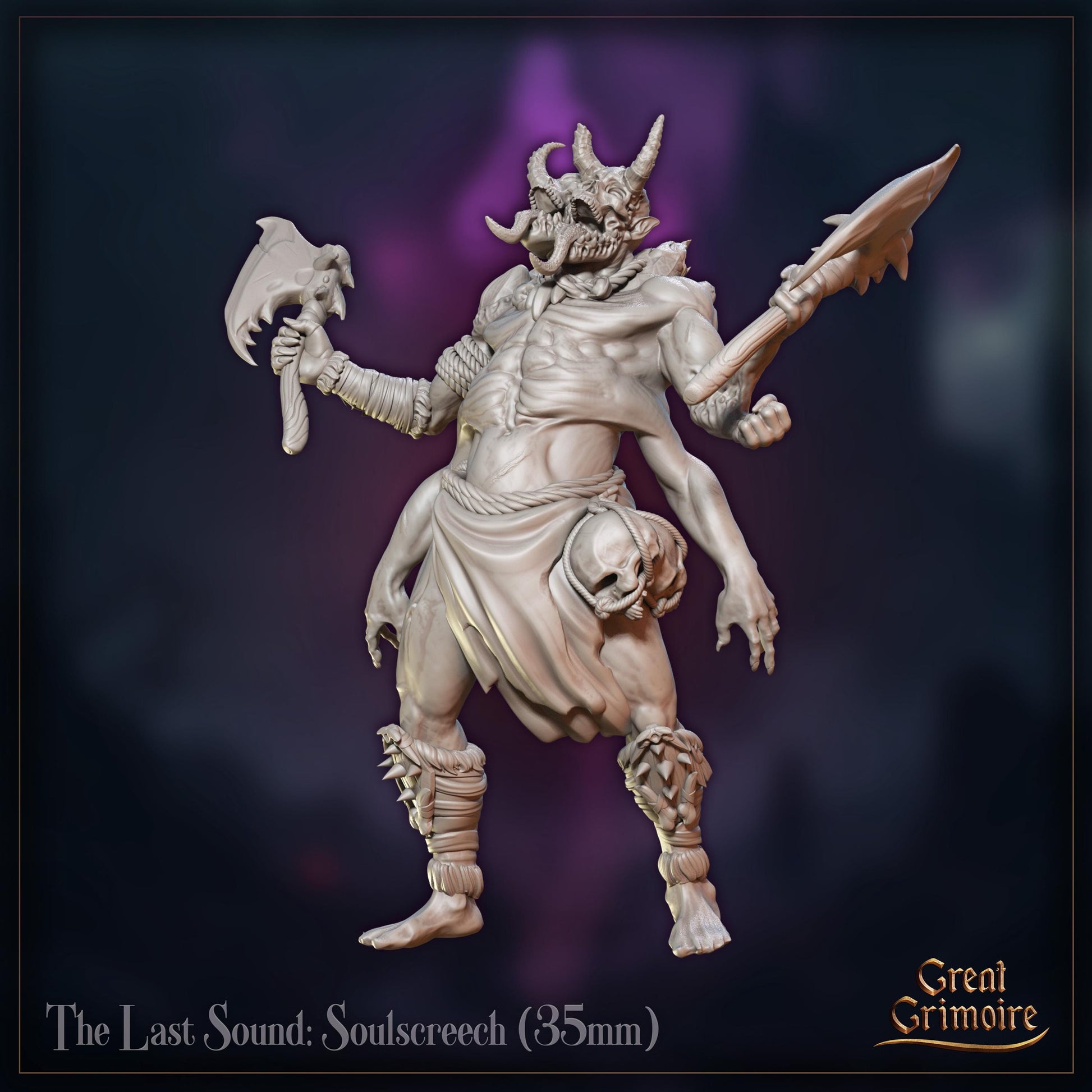 The Last Sound Miniature | Tabletop RPG Miniature | Great Grimoire | Roleplaying 3D Printed Fantasy Mini - 3DPrintDen