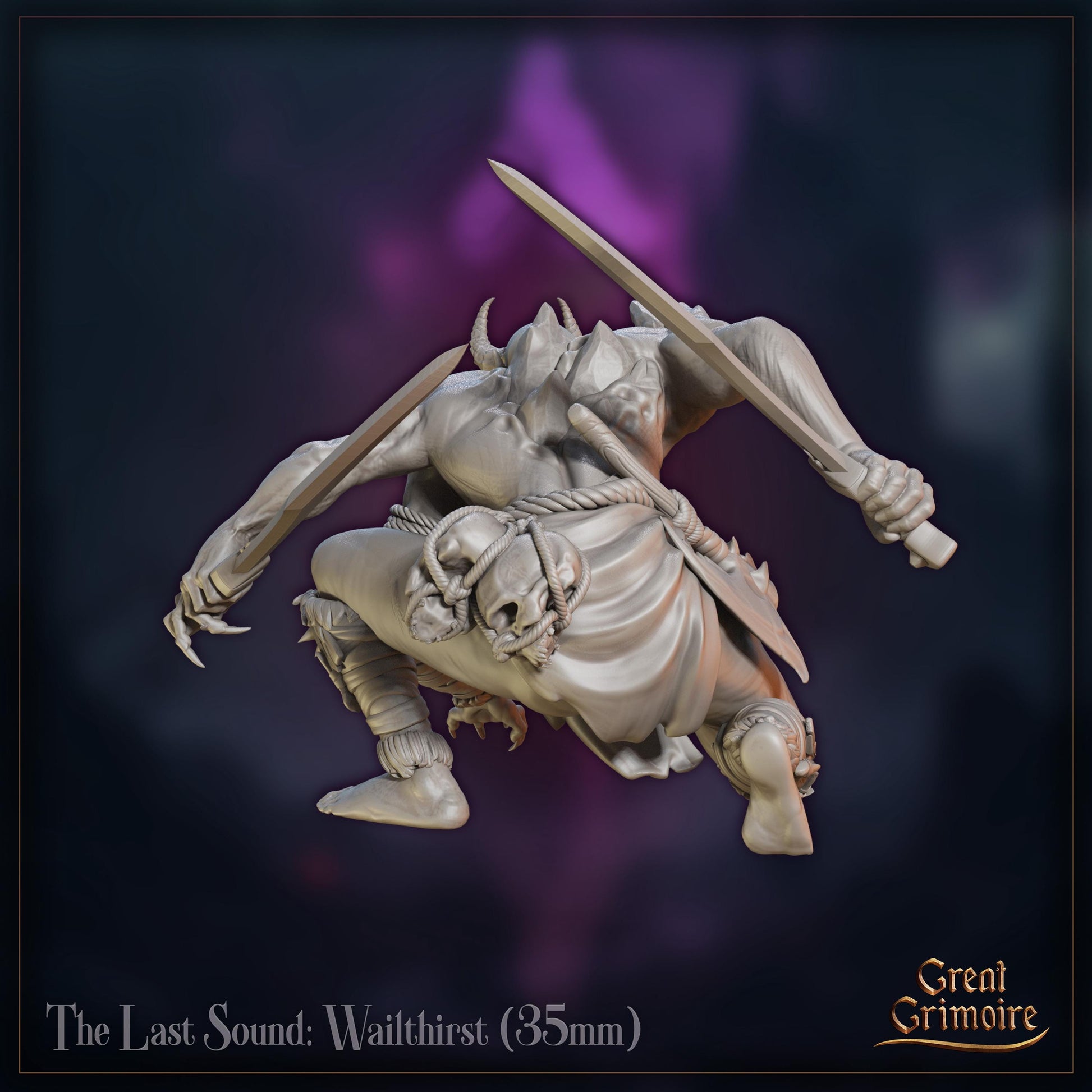 The Last Sound Miniature | Tabletop RPG Miniature | Great Grimoire | Roleplaying 3D Printed Fantasy Mini - 3DPrintDen