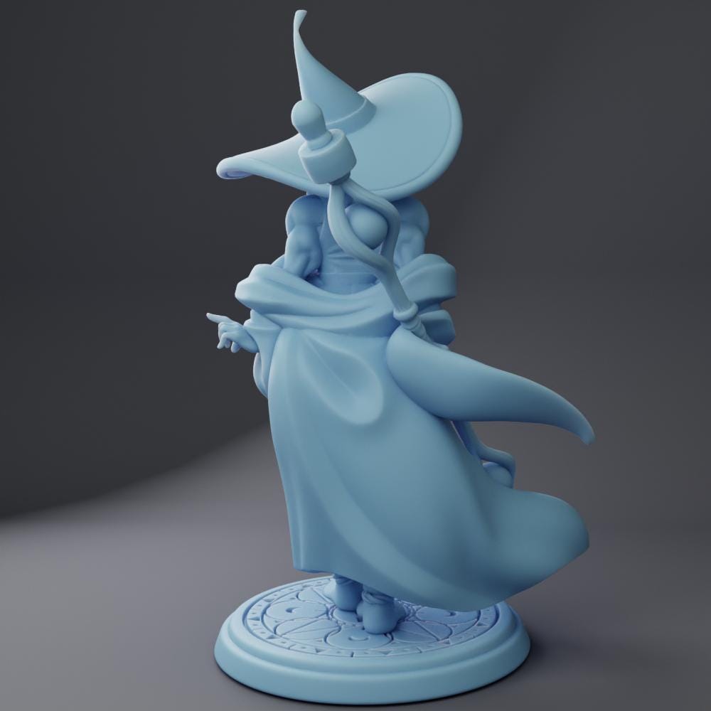 Witch Miniature, Schmegegge | Twin Goddess Miniatures | Tabletop RPG Miniature | Roleplaying 3D Printed Fantasy Mini - 3DPrintDen