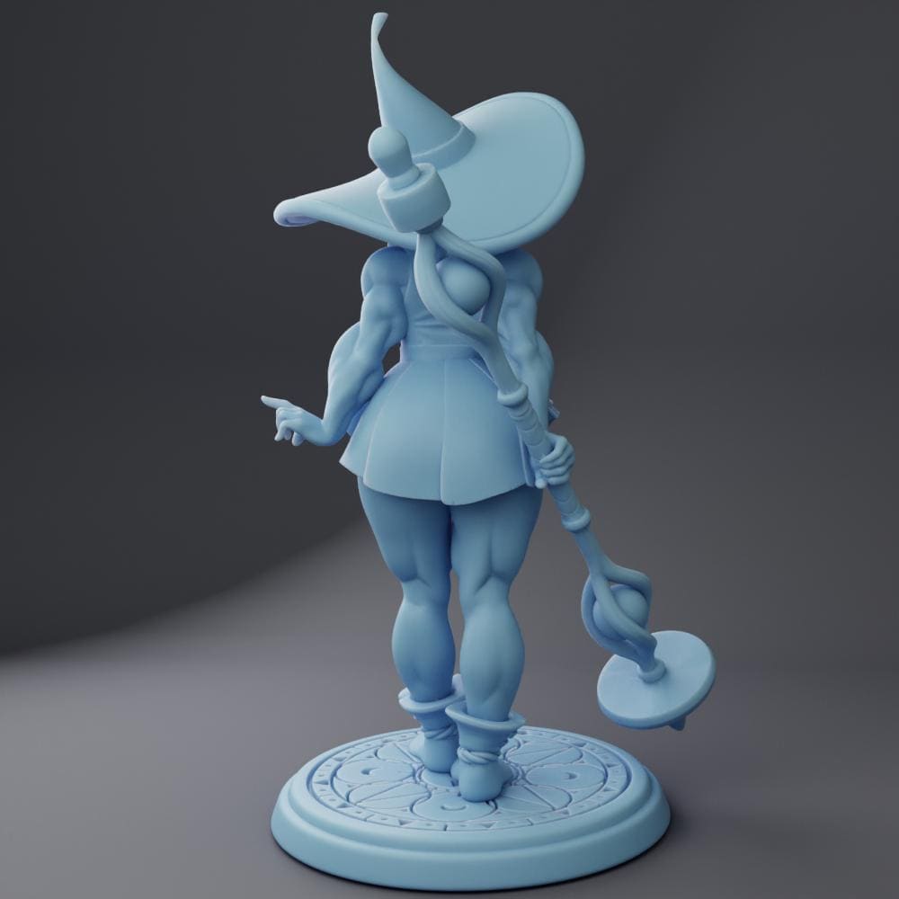 Witch Miniature, Schmegegge | Twin Goddess Miniatures | Tabletop RPG Miniature | Roleplaying 3D Printed Fantasy Mini - 3DPrintDen