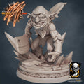 Goblin Warrior Miniature | Tabletop RPG Miniature | Javier Txiki Tejedor | Roleplaying 3D Printed Fantasy Mini - 3DPrintDen