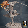 Tabaxi Warrior Miniature | Tabletop RPG Miniature | Javier Txiki Tejedor | Roleplaying 3D Printed Fantasy Mini - 3DPrintDen