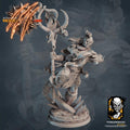 Female Orc Wizard Miniature | Tabletop RPG Miniature | Javier Txiki Tejedor | Roleplaying 3D Printed Fantasy Mini - 3DPrintDen