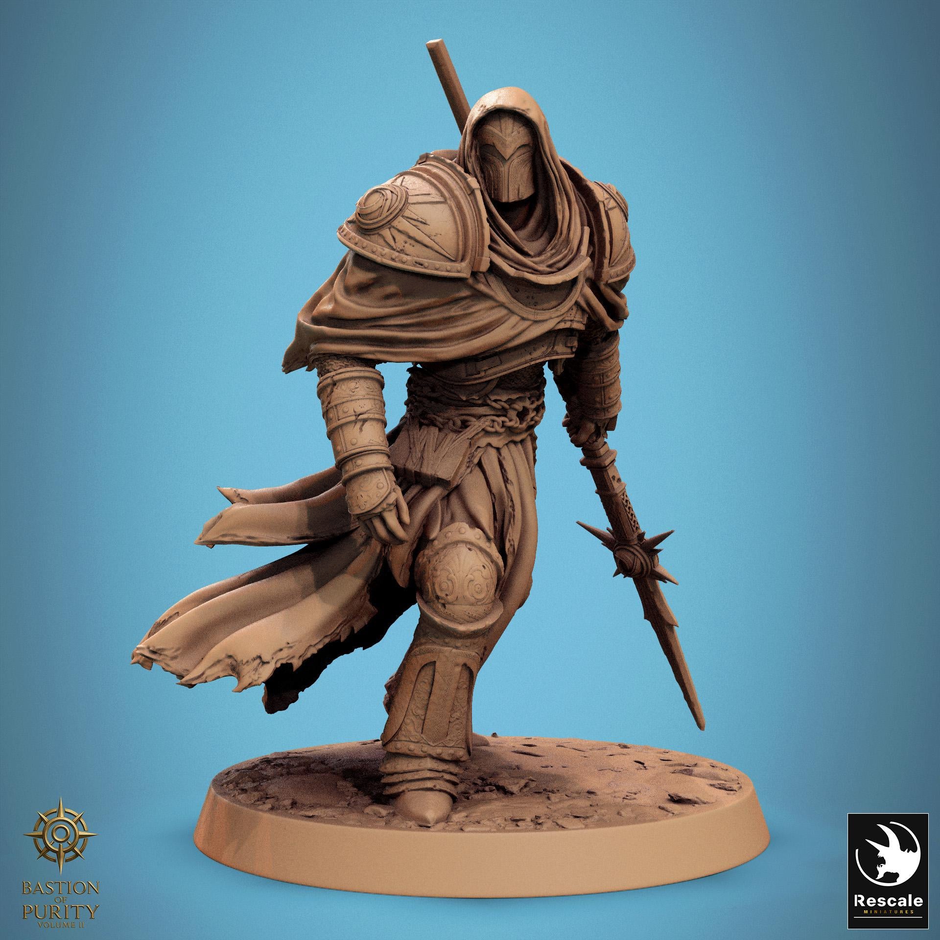 Silent Sentinel Miniature | Tabletop RPG Miniature | Rescale Miniature | Roleplaying 3D Printed Fantasy Mini - 3DPrintDen