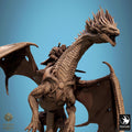 Dragon Guard Rider Miniature | Tabletop RPG Miniature | Rescale Miniature | Roleplaying 3D Printed Fantasy Mini - 3DPrintDen