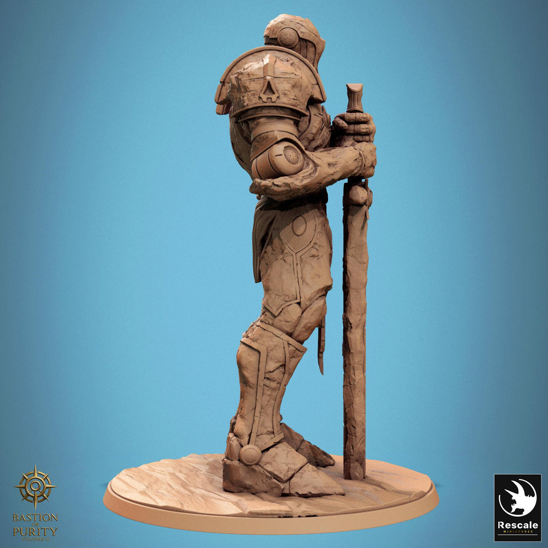 Stoneguard Watcher Miniature | Tabletop RPG Miniature | Rescale Miniature | Roleplaying 3D Printed Fantasy Mini - 3DPrintDen