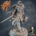 Female Hunter Miniature | Tabletop RPG Miniature | Javier Txiki Tejedor | Roleplaying 3D Printed Fantasy Mini - 3DPrintDen