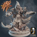 Cursed Wizard Miniature | Tabletop RPG Miniature | Javier Txiki Tejedor | Roleplaying 3D Printed Fantasy Mini - 3DPrintDen