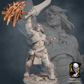 Hero Warrior Miniature | Tabletop RPG Miniature | Javier Txiki Tejedor | Roleplaying 3D Printed Fantasy Mini - 3DPrintDen