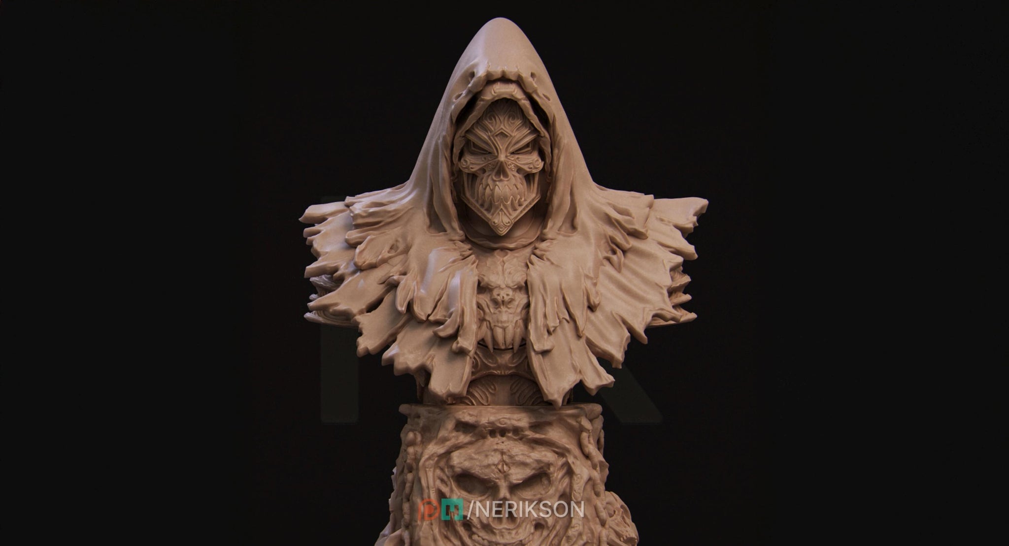 Horseman Bust, Death | Tabletop RPG Miniature | Nerikson | Roleplaying 3D Printed Fantasy Mini - 3DPrintDen