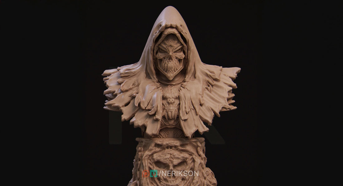 Horseman Bust, Death | Tabletop RPG Miniature | Nerikson | Roleplaying 3D Printed Fantasy Mini - 3DPrintDen