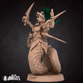 Female Marilith Miniature, Meredith | Tabletop RPG Miniature | Bite the Bullet | Roleplaying 3D Printed Fantasy Mini - 3DPrintDen