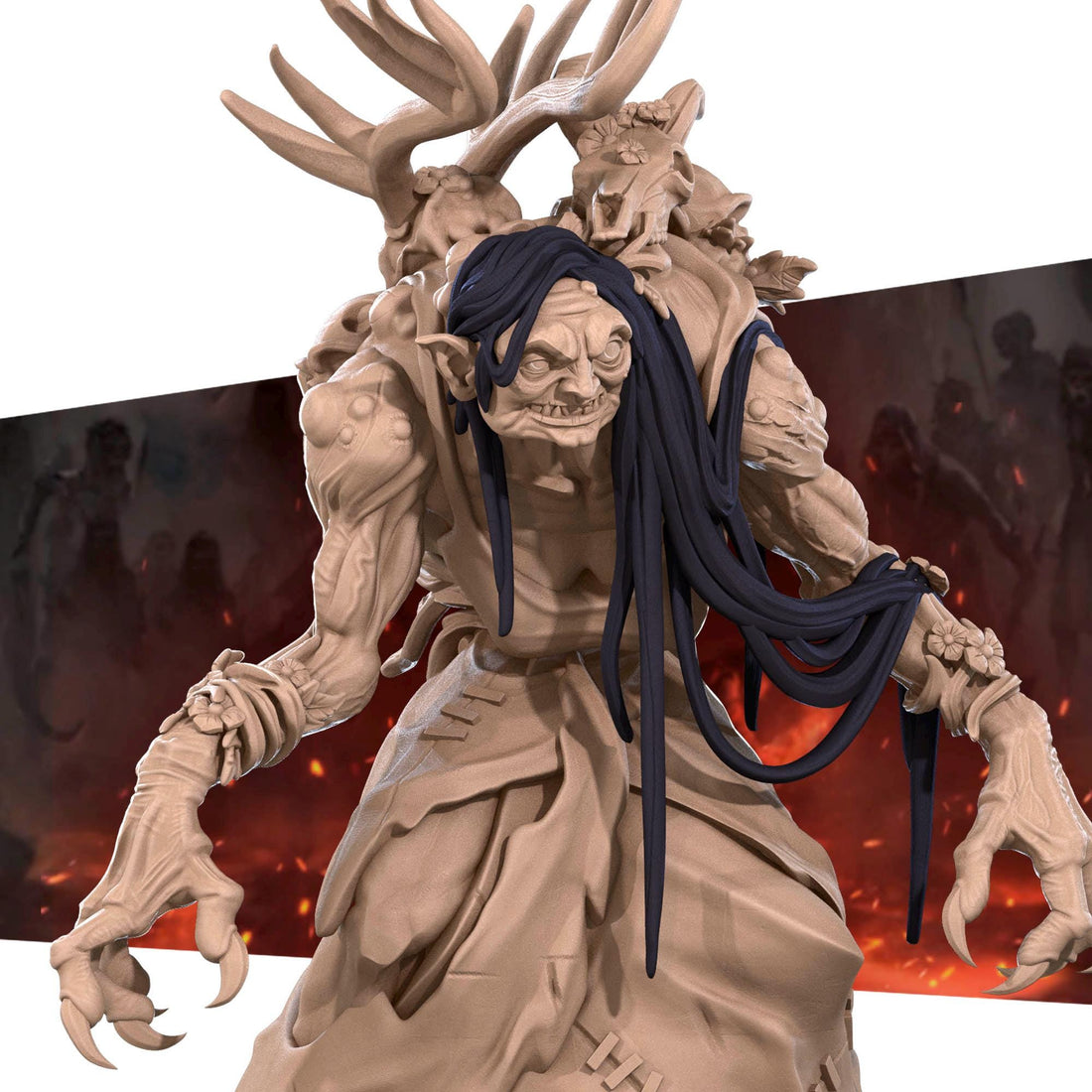 Annis Hag Miniature | Tabletop RPG Miniature | Bite the Bullet | Roleplaying 3D Printed Fantasy Mini - 3DPrintDen