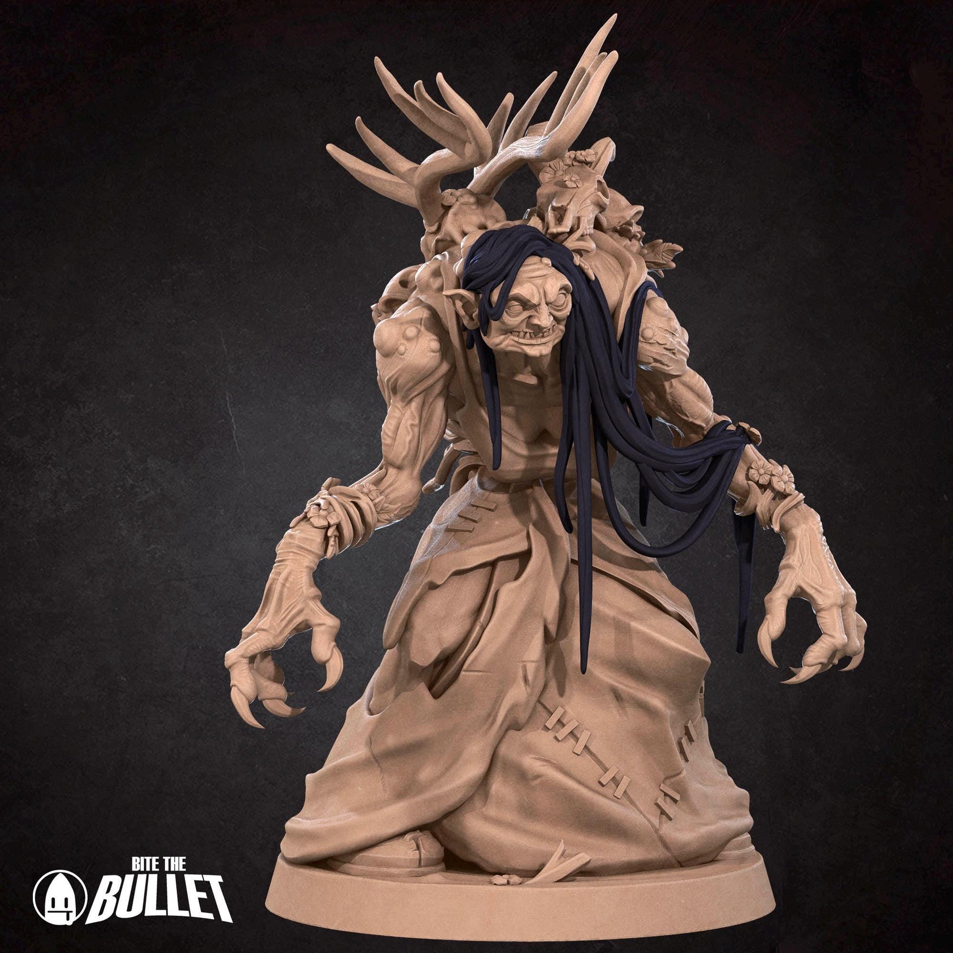 Annis Hag Miniature | Tabletop RPG Miniature | Bite the Bullet | Roleplaying 3D Printed Fantasy Mini - 3DPrintDen