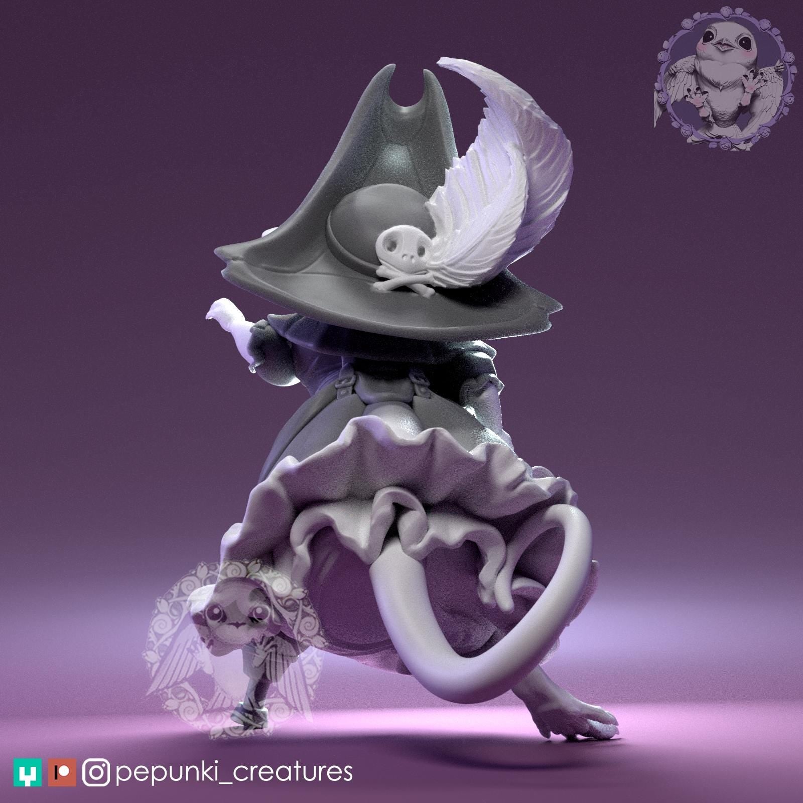 Rat Pirate Captain Miniature | Tabletop RPG Miniature | Pepunki Creatures | Roleplaying 3D Printed Fantasy Mini - 3DPrintDen