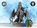 Succubus Miniature, Crow | Twin Goddess Miniatures | Tabletop RPG Miniature | Roleplaying 3D Printed Fantasy Mini - 3DPrintDen