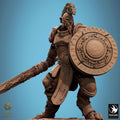Leonin Warrior Miniature | Tabletop RPG Miniature | Rescale Miniature | Roleplaying 3D Printed Fantasy Mini - 3DPrintDen