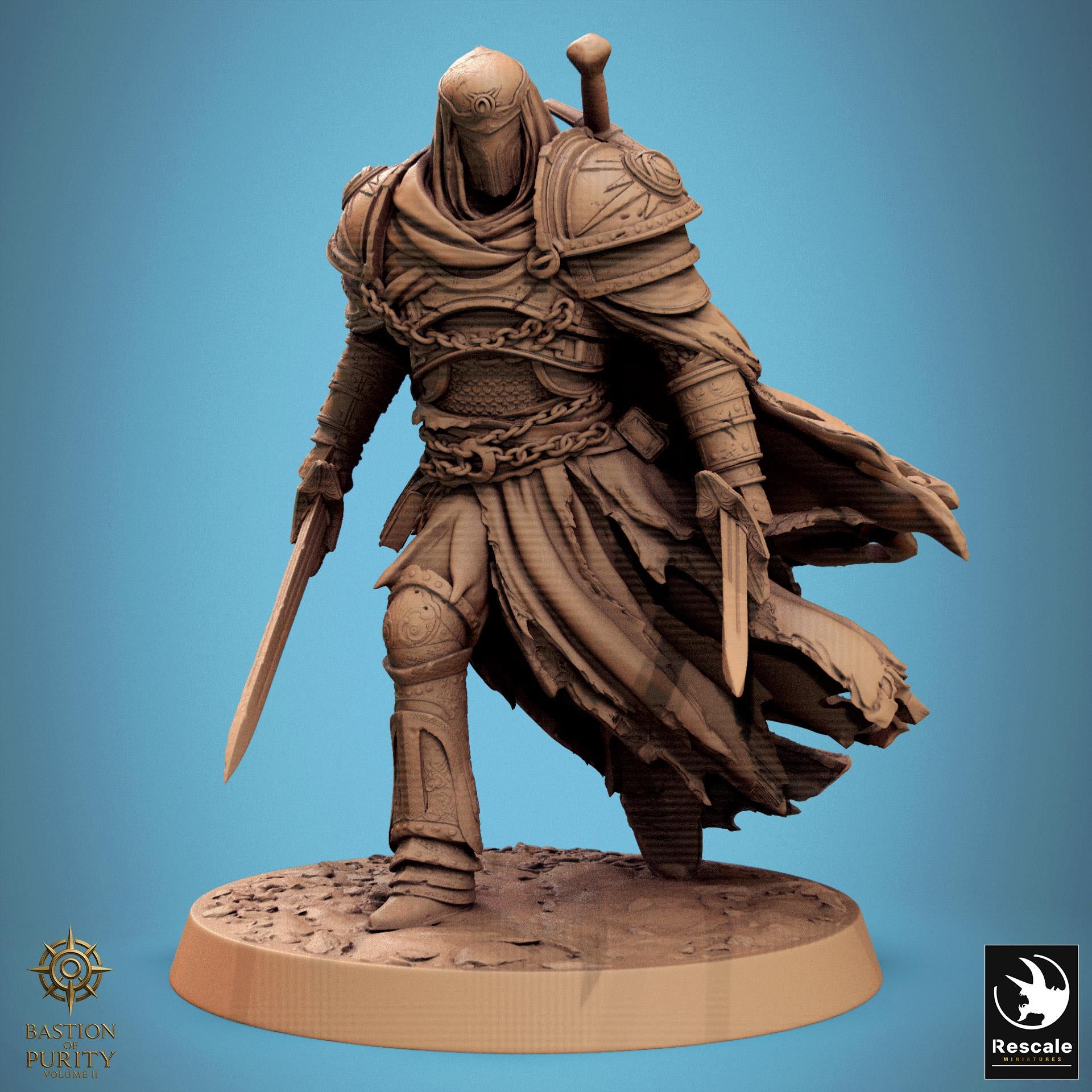 Silent Sentinel Miniature | Tabletop RPG Miniature | Rescale Miniature | Roleplaying 3D Printed Fantasy Mini - 3DPrintDen