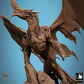 Chromatic Blue Dragon Miniature | Tabletop RPG Miniature | Rescale Miniature | Roleplaying 3D Printed Fantasy Mini - 3DPrintDen