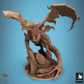 Chromatic Blue Dragon Miniature | Tabletop RPG Miniature | Rescale Miniature | Roleplaying 3D Printed Fantasy Mini - 3DPrintDen