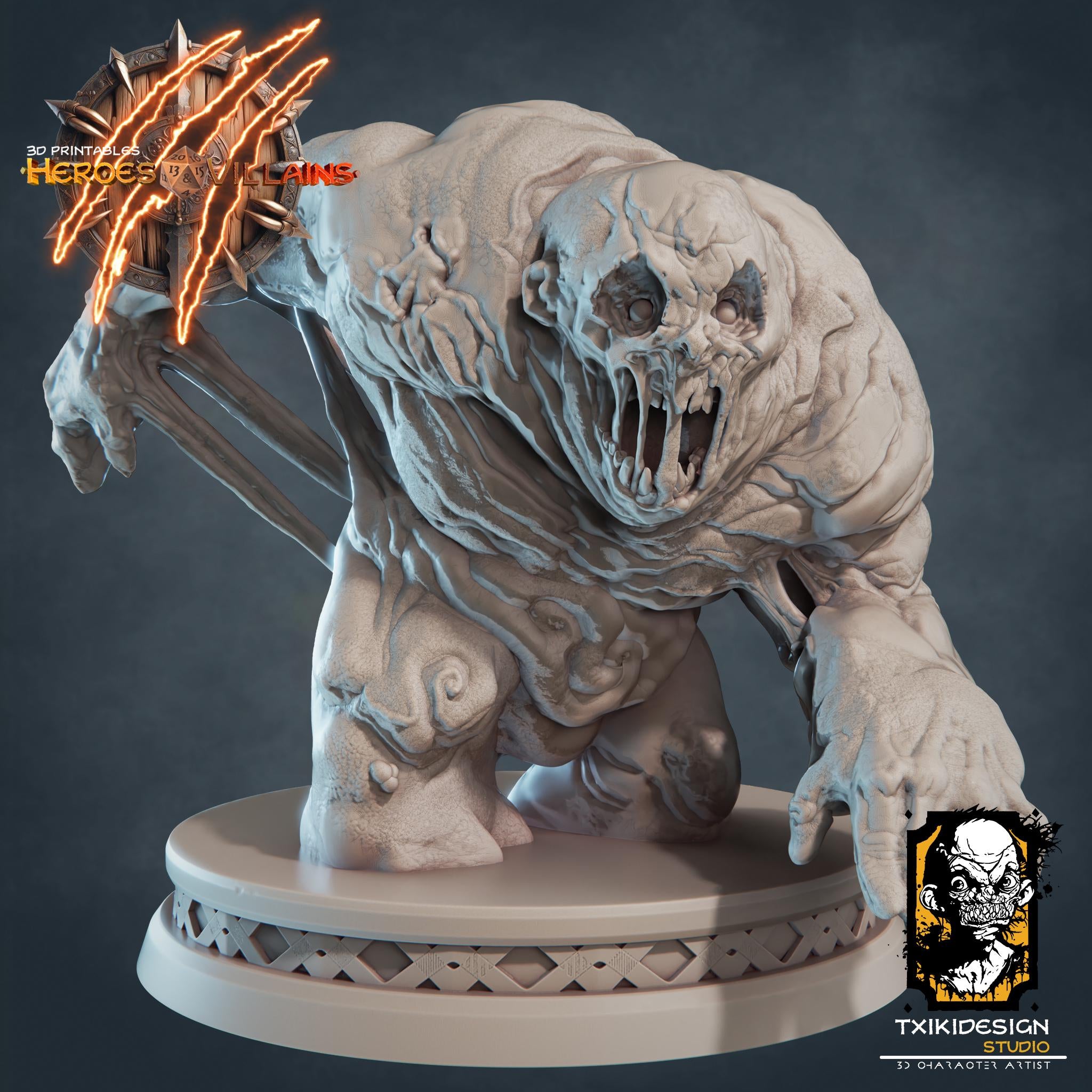 Sand Golem Miniature | Tabletop RPG Miniature | Javier Txiki Tejedor | Roleplaying 3D Printed Fantasy Mini - 3DPrintDen