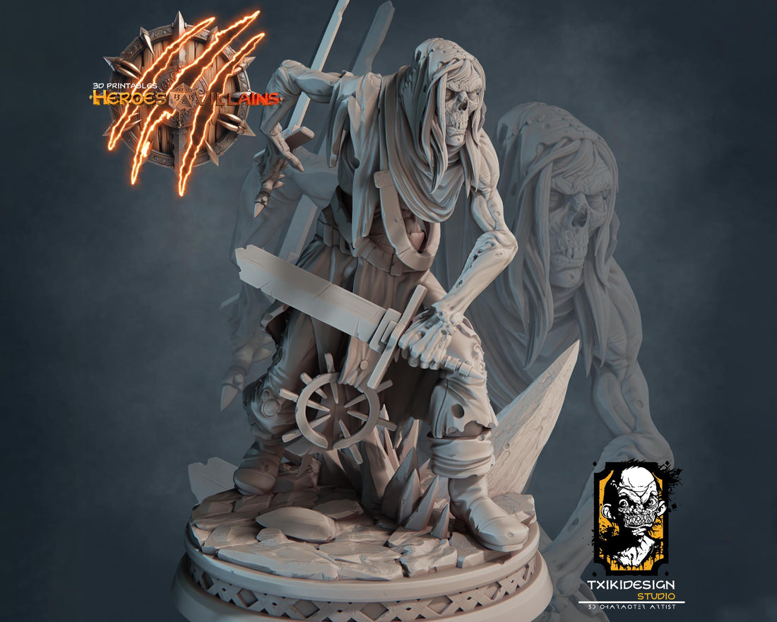 Wight Miniature | Tabletop RPG Miniature | Javier Txiki Tejedor | Roleplaying 3D Printed Fantasy Mini - 3DPrintDen