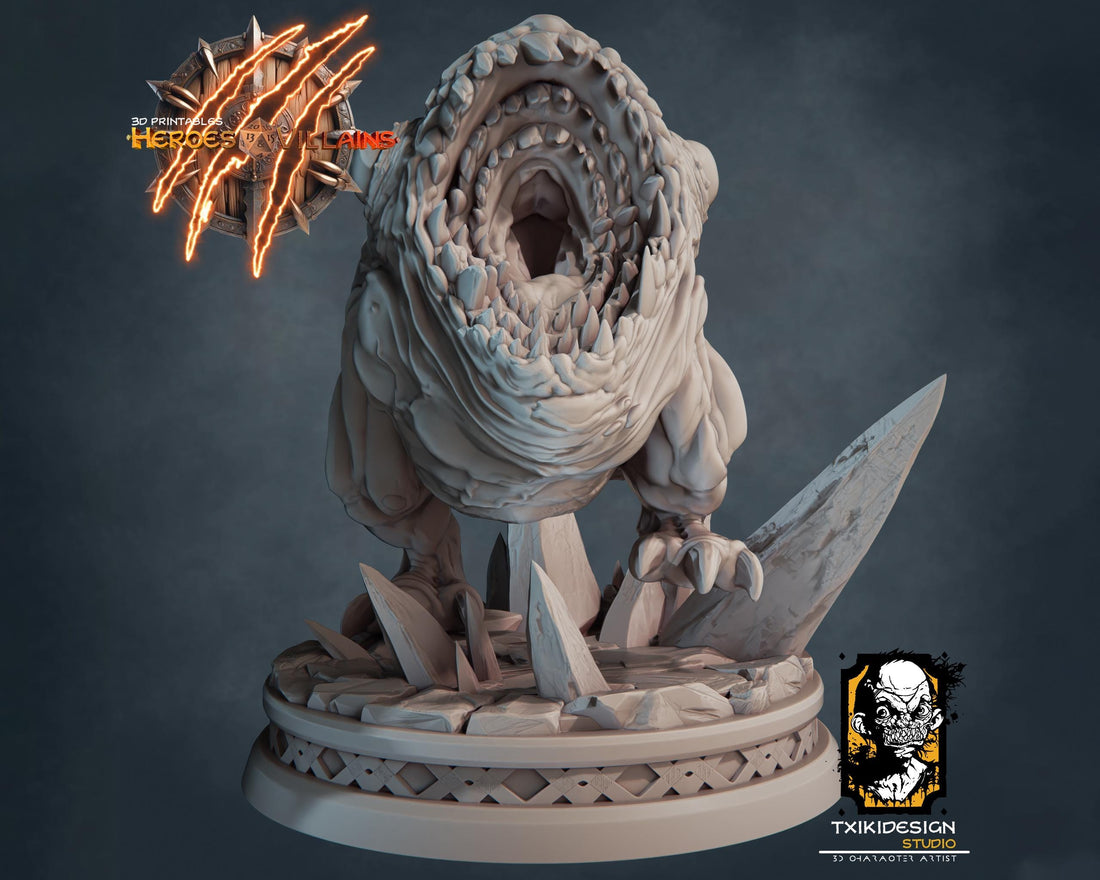 Horror Miniature | Tabletop RPG Miniature | Javier Txiki Tejedor | Roleplaying 3D Printed Fantasy Mini - 3DPrintDen