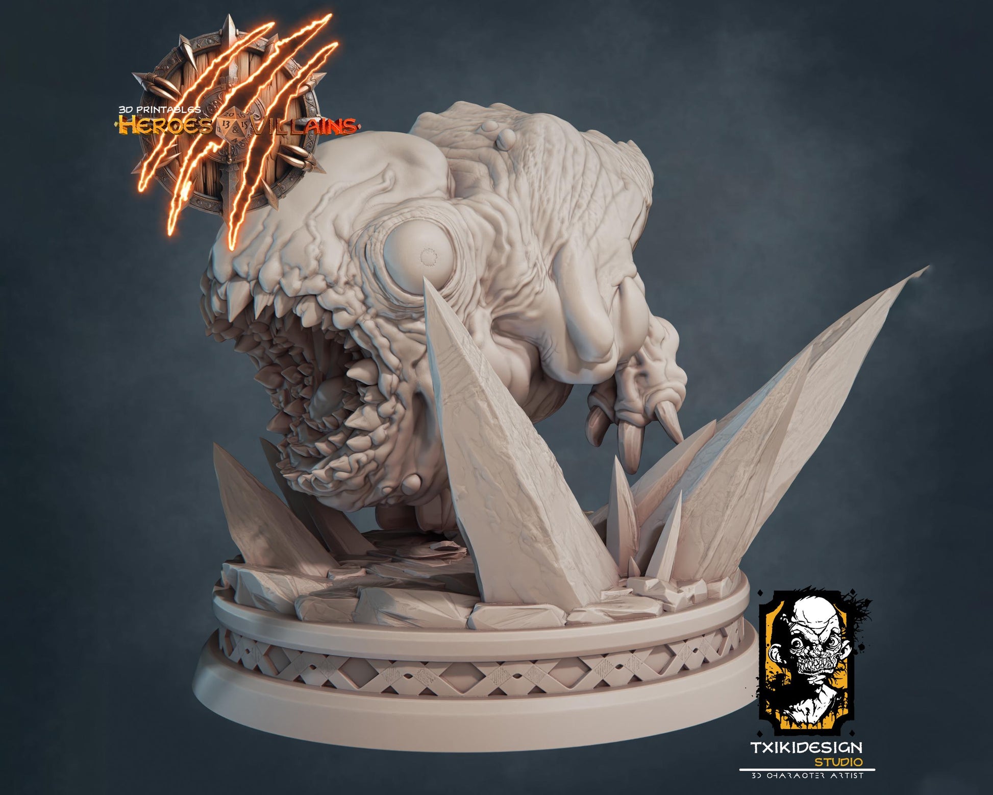 Horror Miniature | Tabletop RPG Miniature | Javier Txiki Tejedor | Roleplaying 3D Printed Fantasy Mini - 3DPrintDen