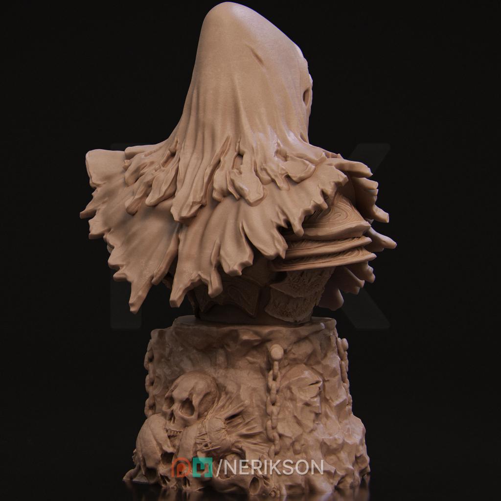 Horseman Bust, Death | Tabletop RPG Miniature | Nerikson | Roleplaying 3D Printed Fantasy Mini - 3DPrintDen
