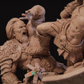 Fight of the Wolf Diorama Miniature | Tabletop RPG Miniature | Nerikson | Roleplaying 3D Printed Fantasy Mini - 3DPrintDen