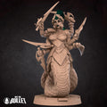 Female Marilith Miniature, Meredith | Tabletop RPG Miniature | Bite the Bullet | Roleplaying 3D Printed Fantasy Mini - 3DPrintDen
