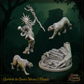 Queen of the Beasts Miniature, Silvana | Tabletop RPG Miniature | Great Grimoire | Roleplaying 3D Printed Fantasy Mini - 3DPrintDen
