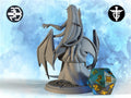 Succubus Miniature, Crow | Twin Goddess Miniatures | Tabletop RPG Miniature | Roleplaying 3D Printed Fantasy Mini - 3DPrintDen