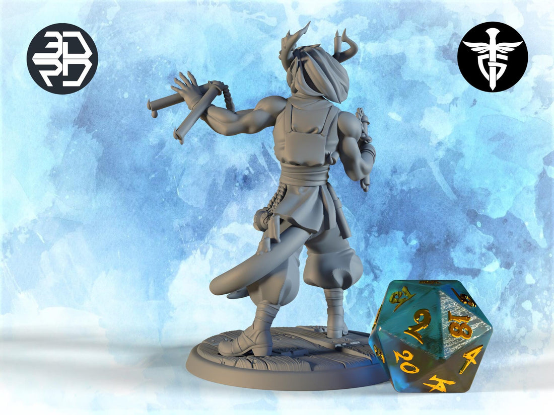 Candlestick Maker Miniature, Jacobin Imble | Twin Goddess Miniatures | Tabletop RPG Miniature | Roleplaying 3D Printed Fantasy Mini - 3DPrintDen