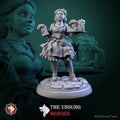 Barmaid Miniature | Tabletop RPG Miniature | White Werewolf Tavern | Roleplaying 3D Printed Fantasy Mini - 3DPrintDen