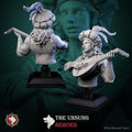 Bard Bust, Fiddlefoot | Tabletop RPG Miniature | White Werewolf Tavern | Roleplaying 3D Printed Fantasy Mini - 3DPrintDen