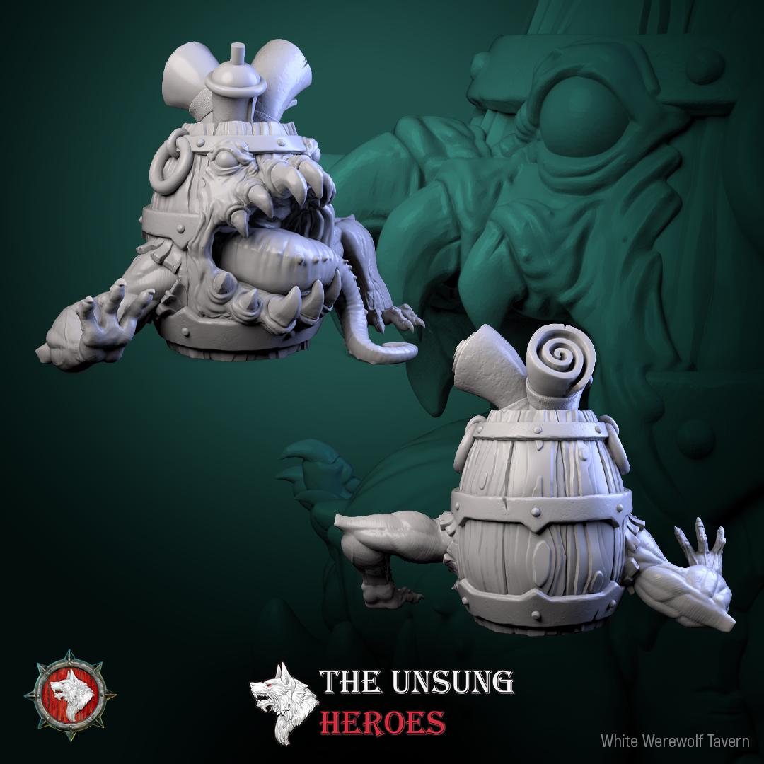 Mimics Miniature | Tabletop RPG Miniature | White Werewolf Tavern | Roleplaying 3D Printed Fantasy Mini - 3DPrintDen