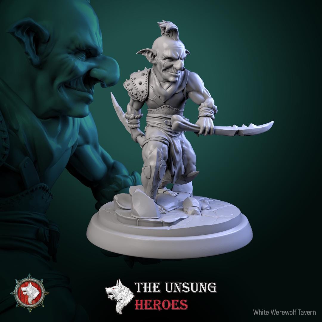 Bandits Miniature | Tabletop RPG Miniature | White Werewolf Tavern | Roleplaying 3D Printed Fantasy Mini - 3DPrintDen