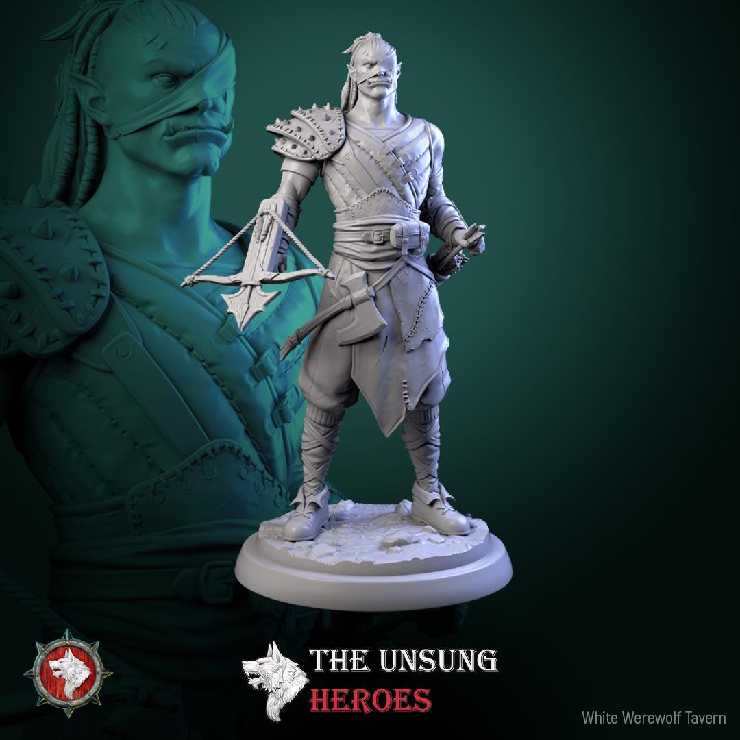 Bandits Miniature | Tabletop RPG Miniature | White Werewolf Tavern | Roleplaying 3D Printed Fantasy Mini - 3DPrintDen