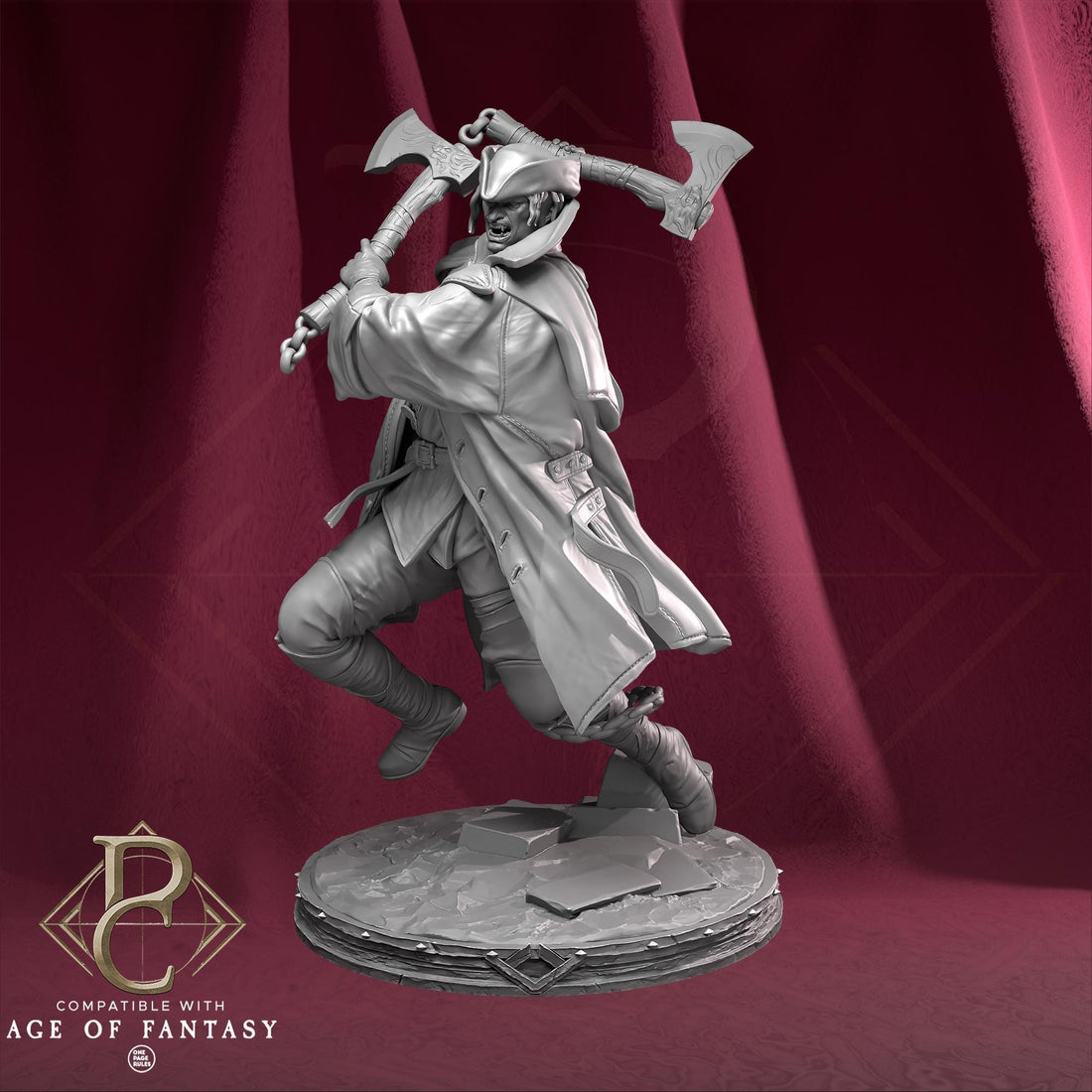 Fighter Miniature, Edmund | Tabletop RPG Miniature | Parasite Collectibles | Roleplaying 3D Printed Fantasy Mini - 3DPrintDen