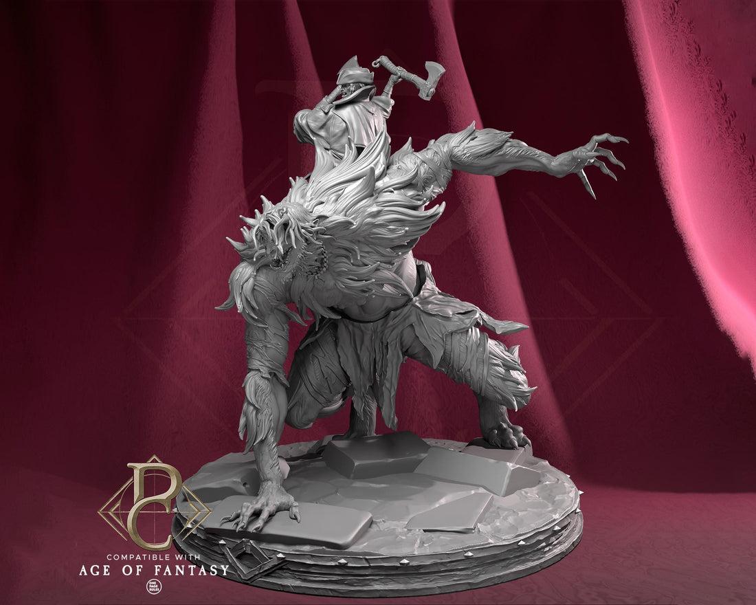 Warrior Rider Miniature, Edmund | Tabletop RPG Miniature | Parasite Collectibles | Roleplaying 3D Printed Fantasy Mini - 3DPrintDen